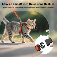 Plutus Pet Adjustable Cat Harness and Leash Set - Orange - image 4