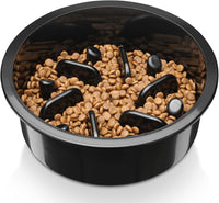 Slow Feeder Dog Bowl, Slow Down Eating Anti-Choking Bloat Stop Maze Design Dog Dishes Fit - Slow feeder bowl