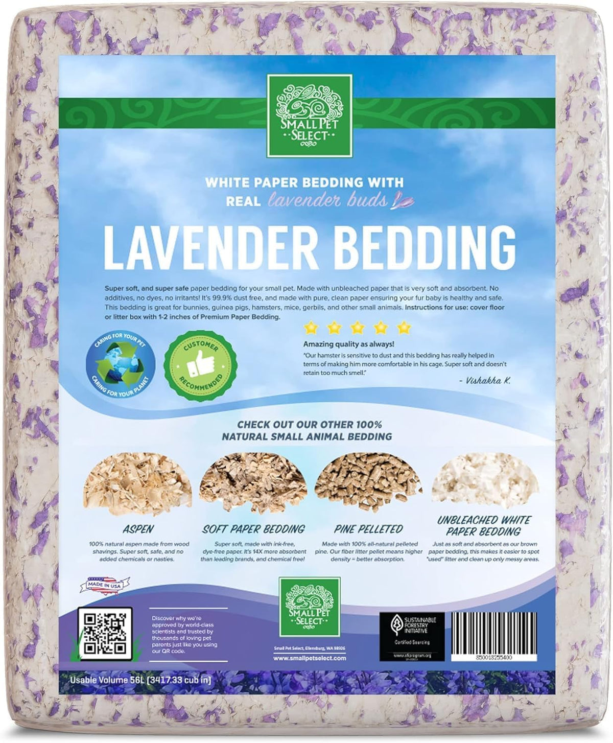 Small Pet Select Rose Paper Bedding, Odor Control - Natural Lavender - image 2