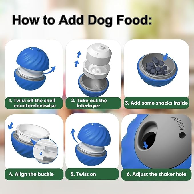 Zoomie Buddy 2.0, Zoomie Buddy for Dogs, 2 in 1 Smart Touch Interactive Dog Balls ＆ Pet Feeder, 2.83" Diameter, Suitable for Small/Medium Dogs, with Fruit Plush Cover (Blue+Orange, Tomato)