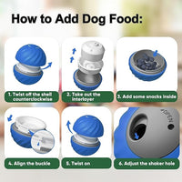 Zoomie Buddy 2.0, Zoomie Buddy for Dogs, 2 in 1 Smart Touch Interactive Dog Balls ＆ Pet Feeder, 2.83" Diameter, Suitable for Small/Medium Dogs, with Fruit Plush Cover (Orange, Tomato)
