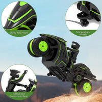 Eulogia remote control motorcycle with glowing RGB wheels, detachable rider and side wheels - view 6