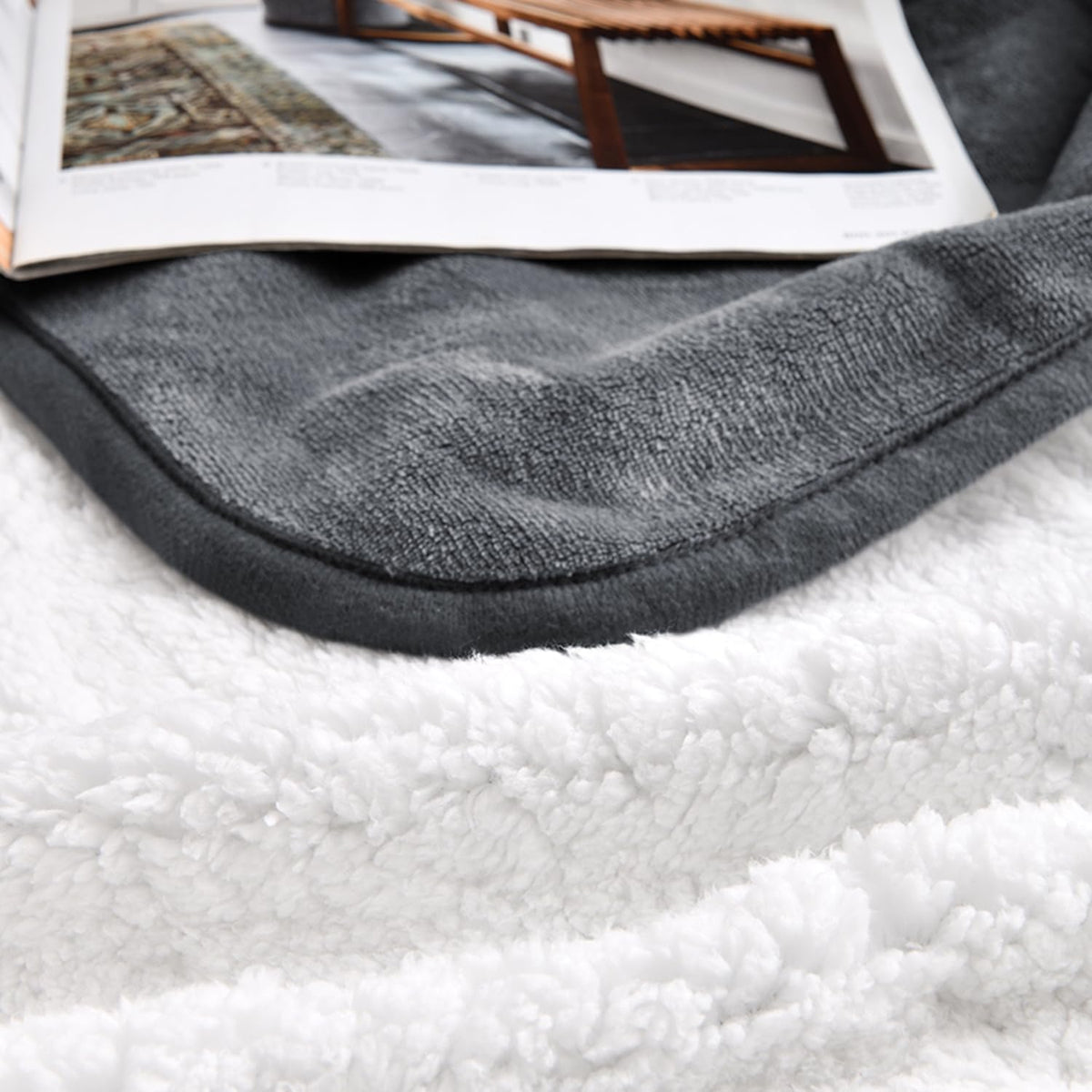 Soft Waterproof Blanket for Bed Couch Sofa - 30x40 inches / Dark Grey - image 3