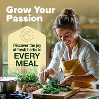 HOME GROWN 𝗣𝗥𝗘𝗠𝗜𝗨𝗠 𝗛𝗘𝗥𝗕 𝗞𝗜𝗧 8 Herb Seeds Garden Kit, Complete Indoor Planter Gift with Basil Cilantro Mint & More, Unique Kitchen Growing Set for Women Men, Birthday Housewarming Present