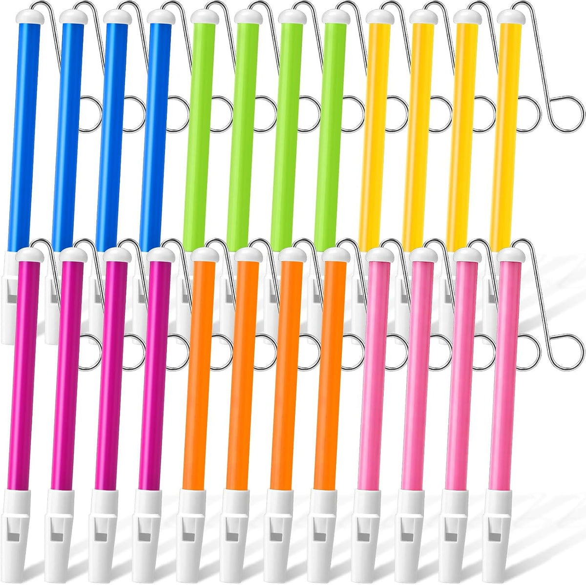 Boao 3 Pcs Slide Whistle Kid Toy, Blue, Yellow, Purple - 24 / Yellow, Purple, Blue, Pink, Orange, Green