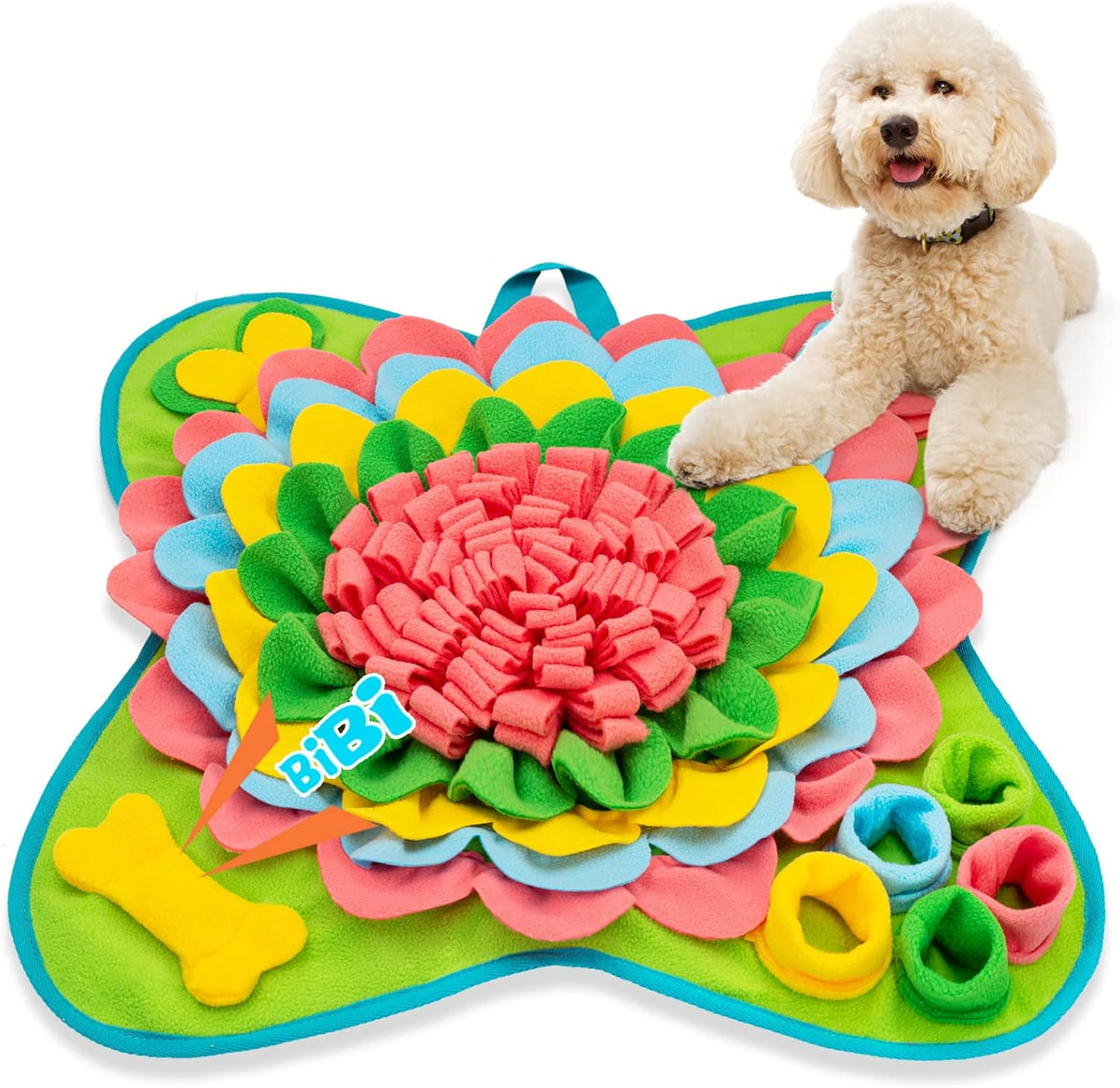 Snuffle Mat for Dogs Pet Treats Feeding Mat for Small/Medium Breed - Pink
