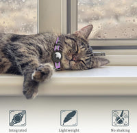 Reflective AirTag Cat Collar - Lilac / XS(7"-9") - image 4