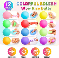 VISCOO 12 Pack Slow Rising Stress Cube - 1.6 in 12 Packs - 12 Colors - image 4