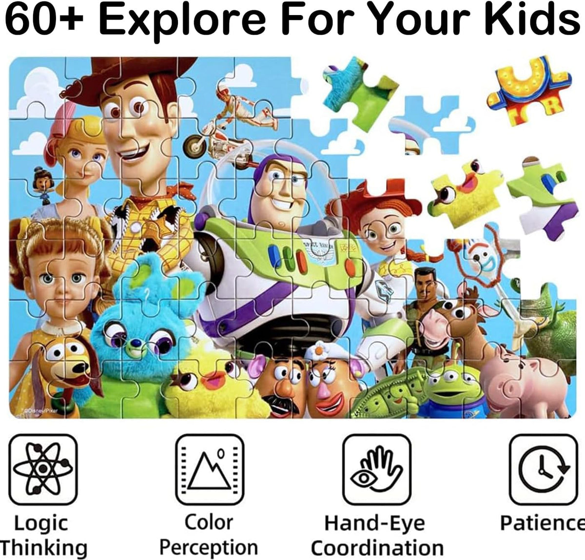 NEILDEN 60 piece jigsaw puzzle for kids ages 4-8 packed in a tin box - view 13