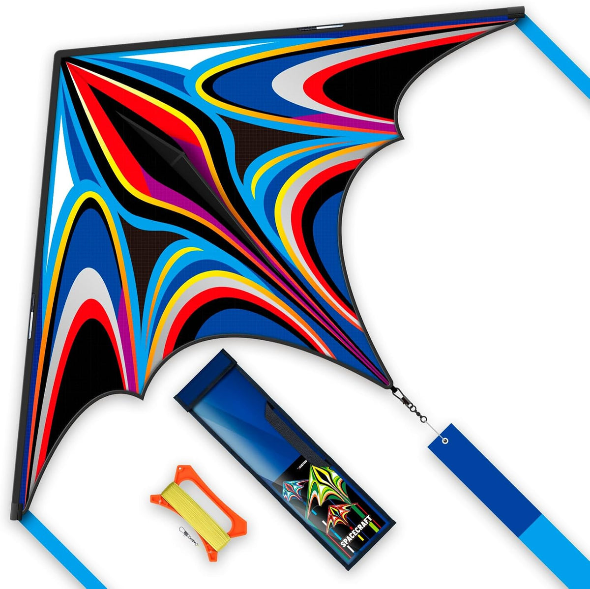 Kite, Large Delta Kites for Kids and Adults - Dark Blue