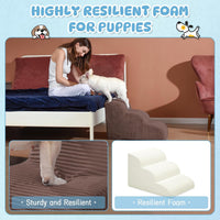 4 Step Dog Stairs Pet Ramp for High Beds, Sofas and Cars – Essentials for Dogs - Coffee / 2.0 / 2-Step 11.8"H - image 3
