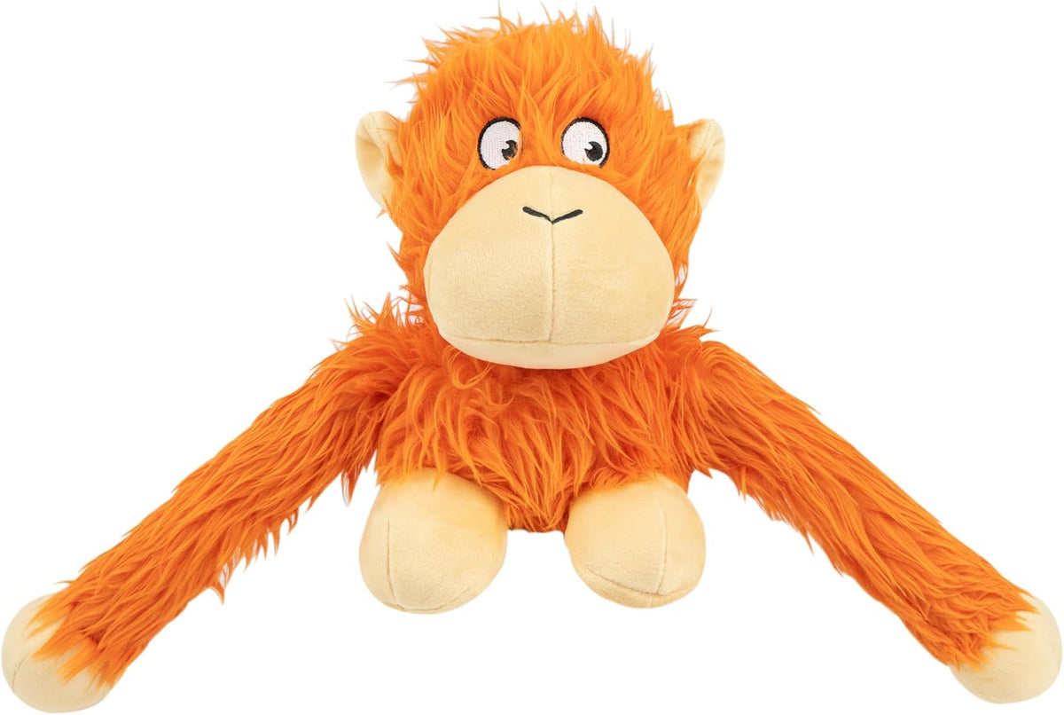 Best Pet Supplies Bunny Buddy Squeaky Plush Dog Toy, Beige - O-Hug-Atan (Orange) / Large