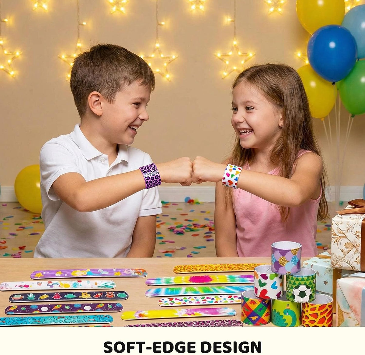 Shindel slap bracelets for kids with dinosaur, galaxy, heart and mermaid prints - view 5