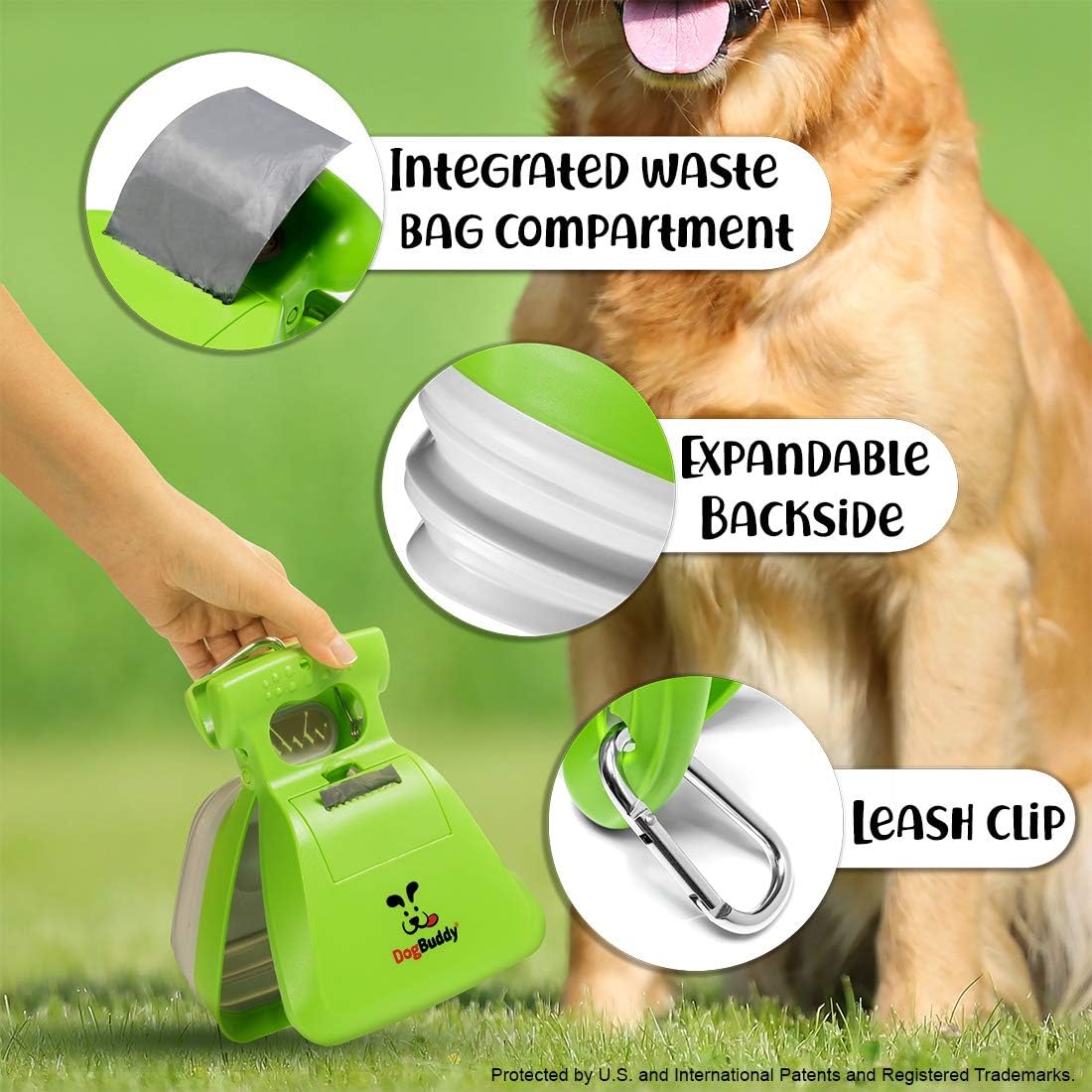 DogBuddy Pooper Scooper, Portable Dog Pooper Scooper - Medium / Mist - image 4