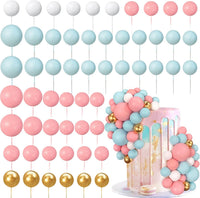 RASSLISA ball cake toppers, 56 plastic pearl balls in three sizes for cake decorating - view 3