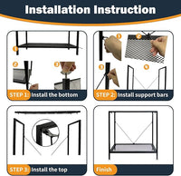 TONGMO Fish Tank Stand: The Perfect 29 Gallon Metal Aquarium Stand Measuring 32.7" W x 13" D x 32.3" H to Fit Your Aquatic Display Needs.