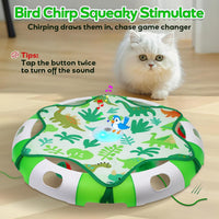 Cat Toys for Indoor Cats, Interactive Automatic Hide and Seek Toy, Moving Concealed Feathers Wand - image 4
