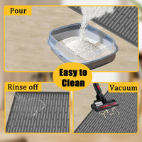 Ultibe 40"x30" Extra Large Silicone Cat Litter Mat - Black / 40"L x 30"W - image 3