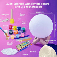 HOLA Paint Your Own Moon Lamp Kit, Updated USB Rechargeable - image 4
