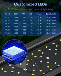 Pawfly Aquarium Light for Plants, 42 W Bluetooth Fish Tank Light - Basic / 36" to 45" - image 4