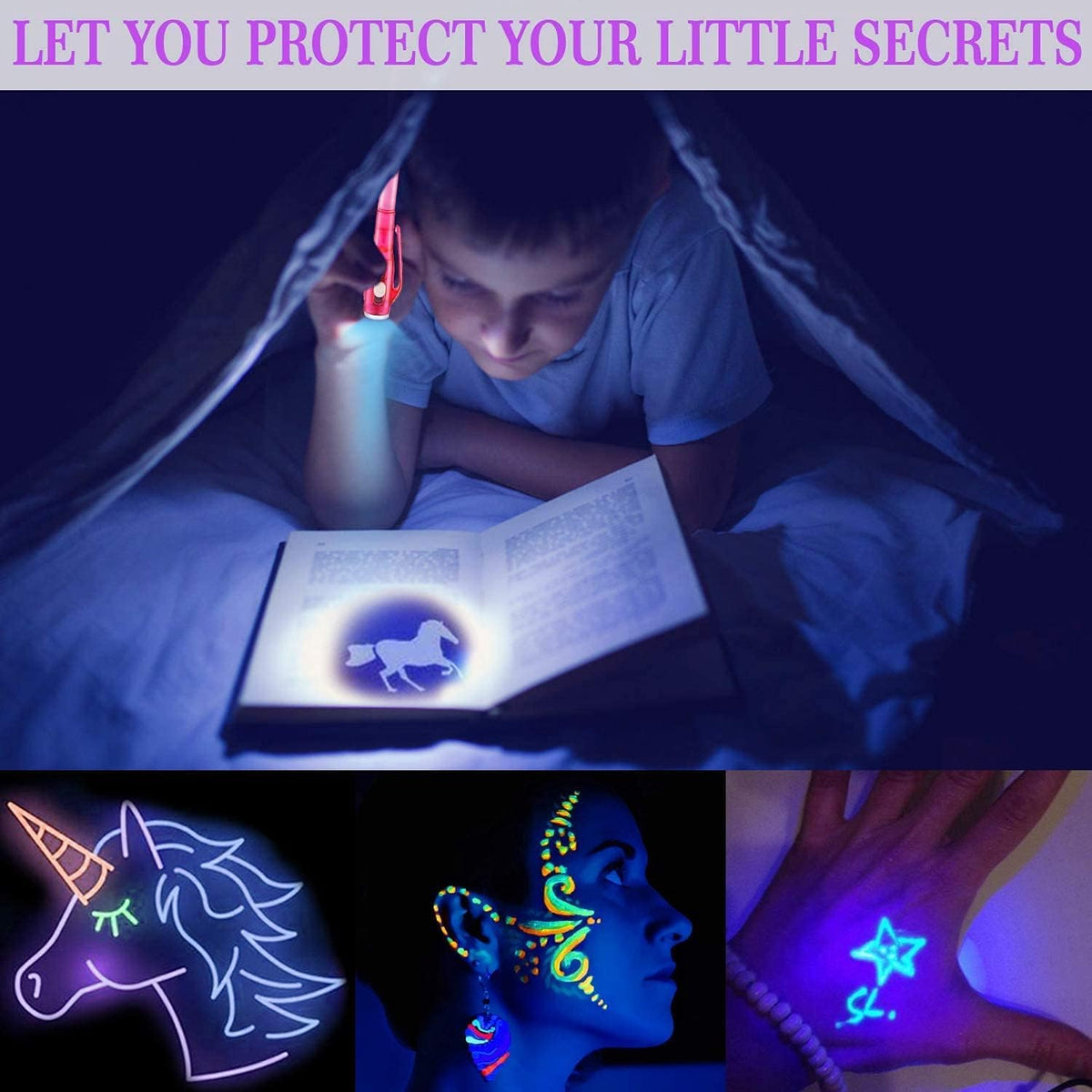 32 Pack 2 Style Invisible Ink Pen with UV Black Light Secret Spy Pens – Fun for Kids & Family - 24 Pack - image 2