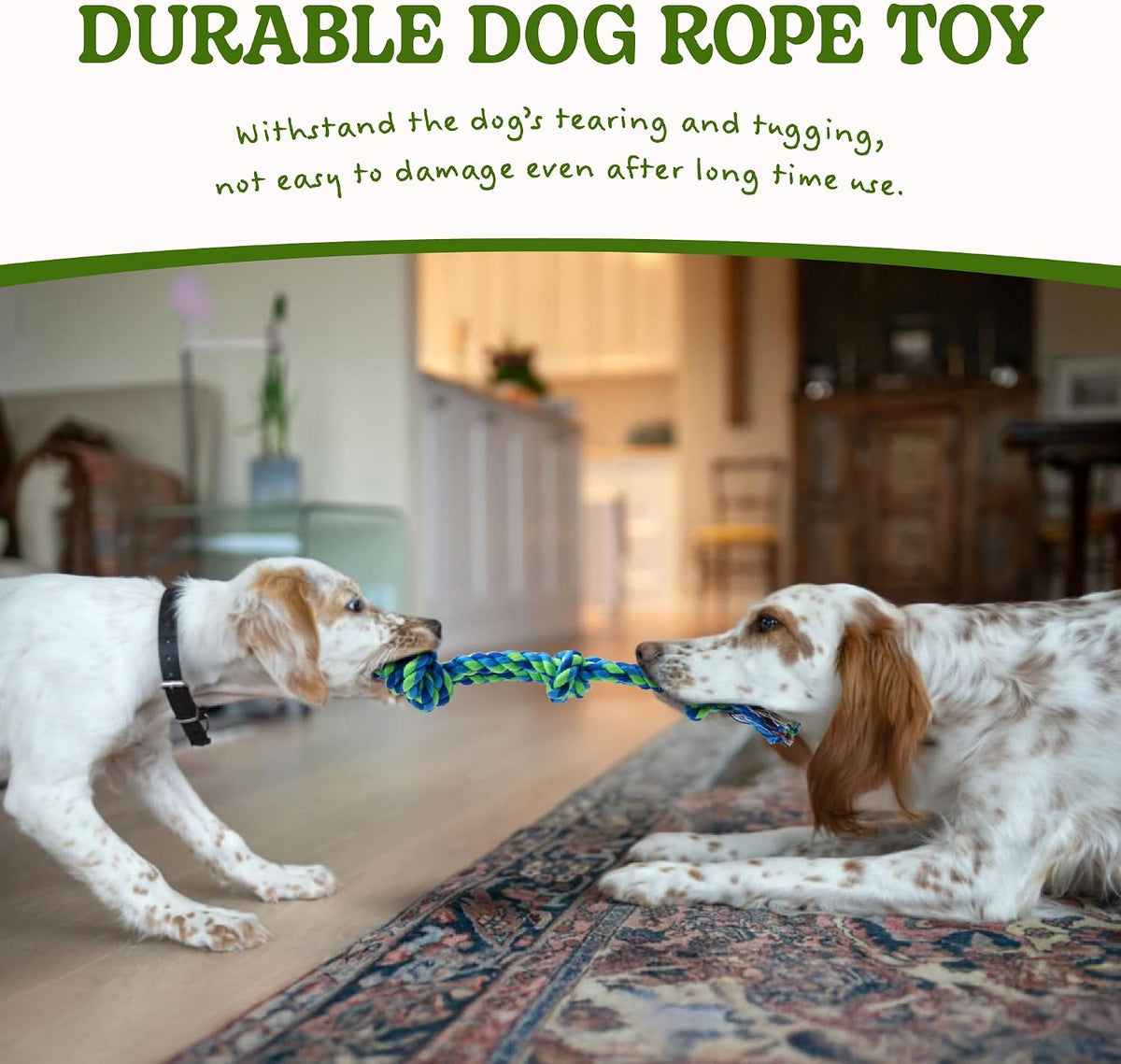 Dog Rope Toy for Large Dogs Heavy Duty Dog Chew Toys for Aggressive - 2 Pack-Small / Small - image 4