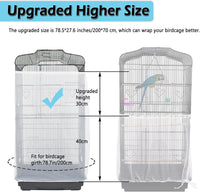 Large Bird Cage Seed Cather - 78.5*27.6in-white - image 2