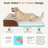 Orthopedic Dog Bed Medium Size Dog, Memory Foam Dog Bed Couch - Brown / 30.0" L x 20.0" W x 6.3" Th - image 2