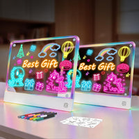 16" Rechargeable LED Drawing Board for Kids, 7 Colors - White4 / 2PACK