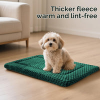 Dog Bed Crate Mat, Soft Durable Washable Anti-Slip Kennel Pad for Dogs & Cats, Reversible) - S(24"*18"*1.5") / Dark Green-1pc - image 2