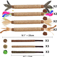 Cat Toys 12PCS Mix Catnip Chew Rope Silvervine Stick for Indoor Cat – Essentials for Cats - MIX-21PACK - image 3