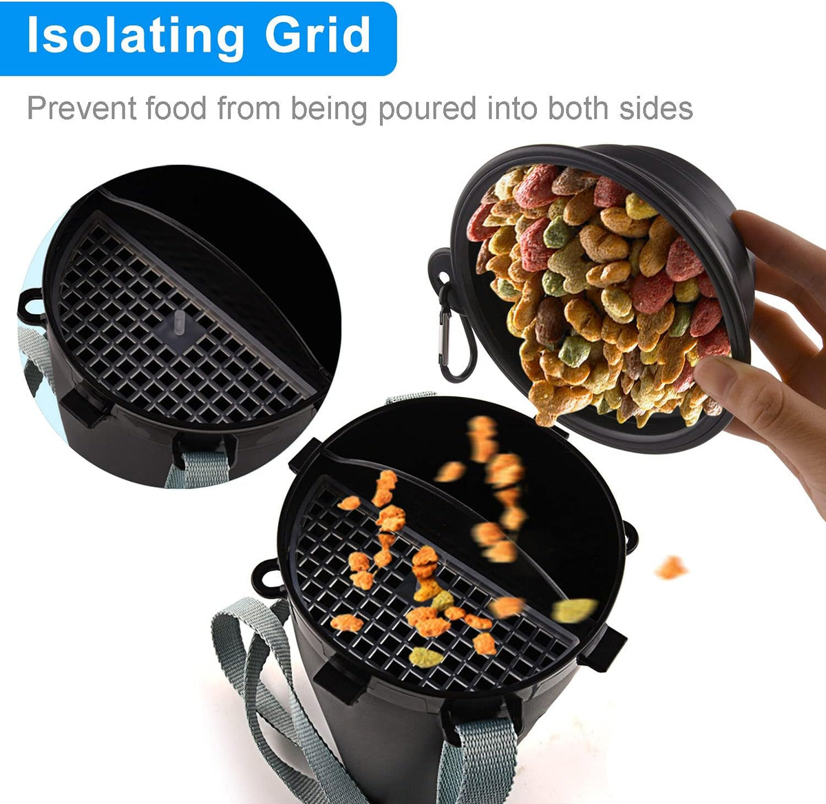 Dog Travel Water Bottle Collapsible Bowls - Black - image 4