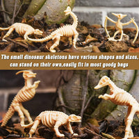 Qiuttnqn dinosaur fossil skeletons, 60 plastic dino bone figures in 12 styles - view 4