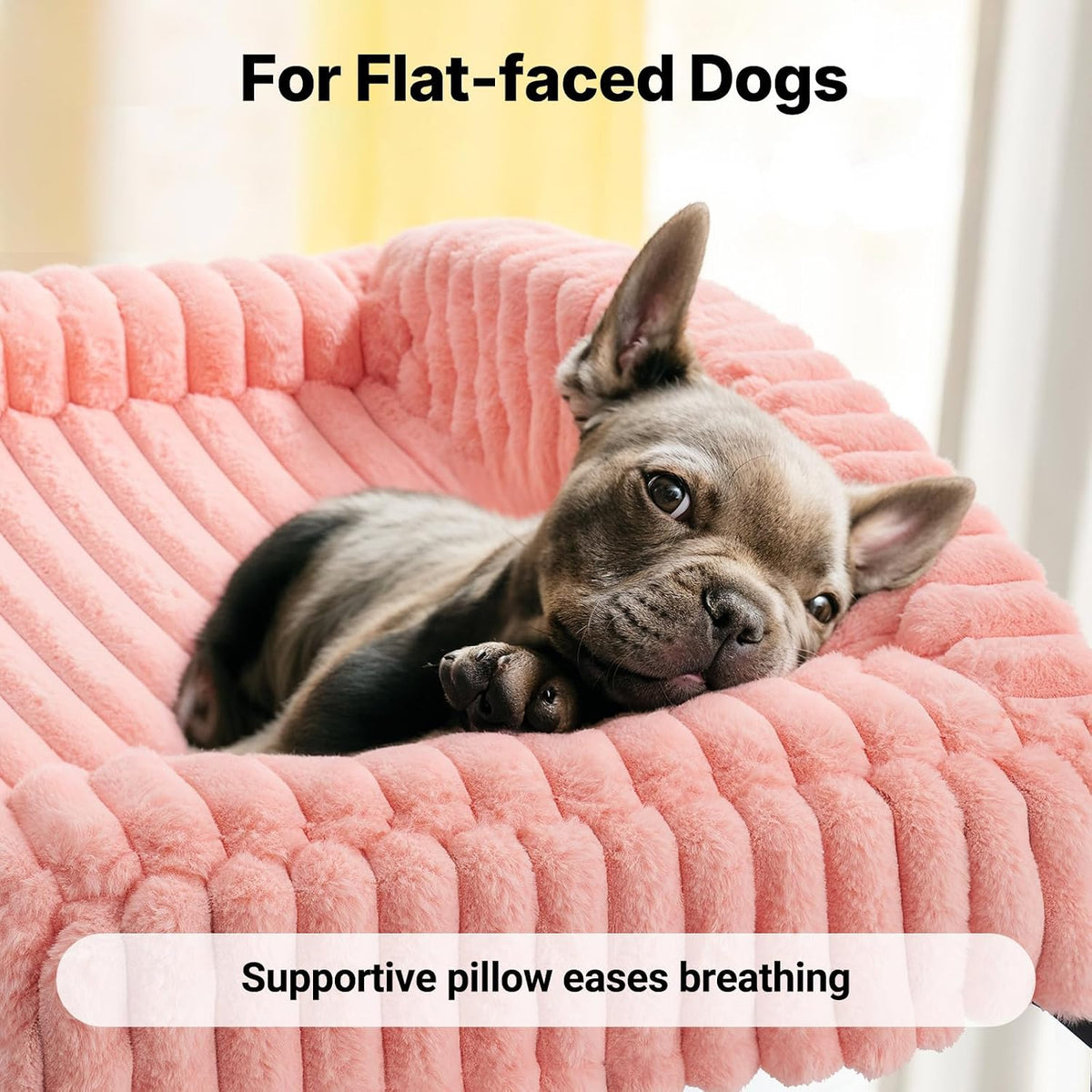 Veehoo Elevated Dog Bed with Bolster Cushion - Pink / 24.0"L x 18.0"W x 8.3"Th - image 3