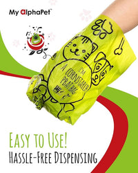 Compostable Dog Poop Bags, Cornstarch Eco-Friendly, HOME COMPOST NF T 51-800, 240 Count, Large Size Bag 9x13 Inches, 16 Unscented Refill Rolls, Leak-proof, Plantbased, GM-Free Corn (Green)