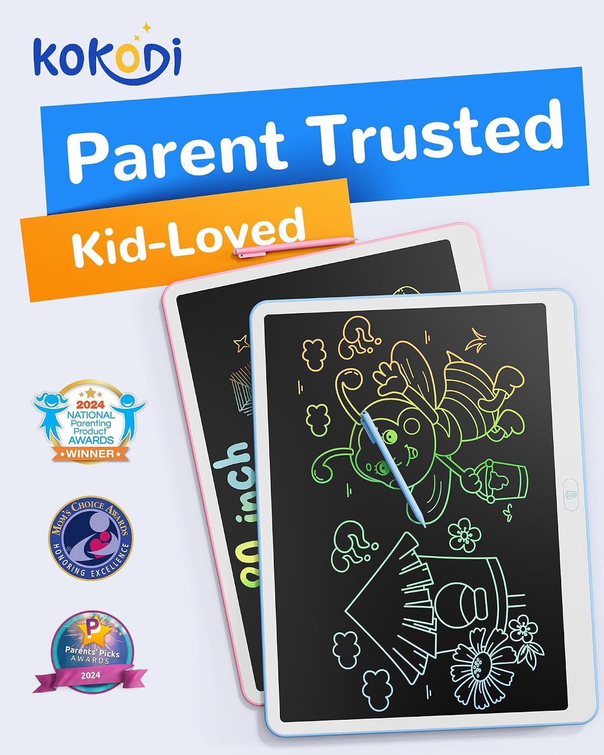 KOKODI LCD Writing Tablet - Blue / 20in - image 2
