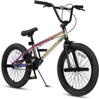 cubsala Crossea 18 20 Inch Kids Freestyle BMX Bike for 5-13 Years Old – Fun for Kids & Family - Colorful & Black / 20 Inch / With 4 Pegs