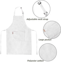 Aurya kids apron and chef hat set in light blue with front pocket and adjustable strap - view 20