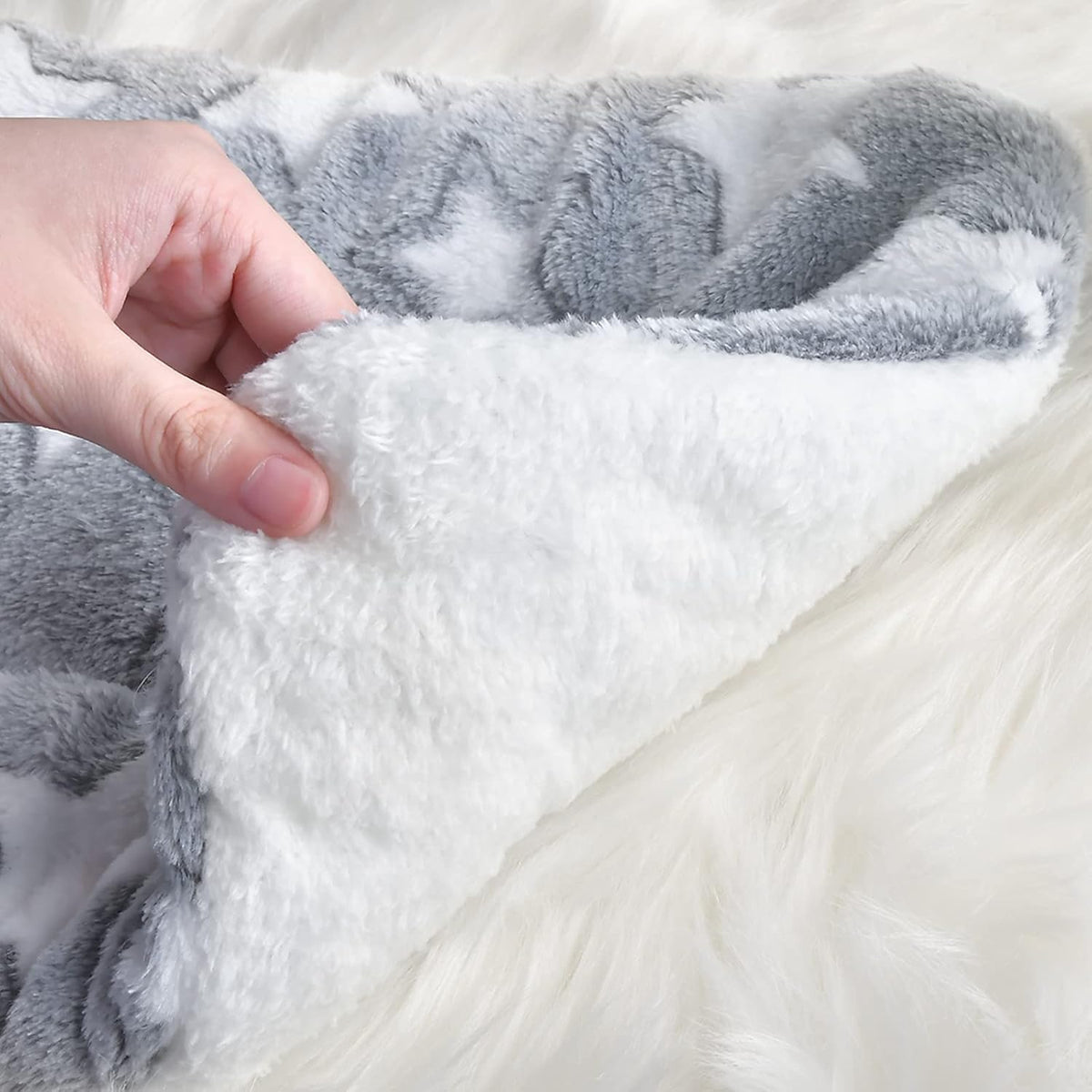 Small Animal Bed Mat, Soft & Warm, Suitable for Guinea Pig - XX-Large(19.7''x15.7'') / Star Red - image 4