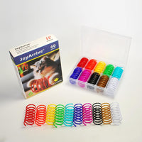 40-piece set of colorful plastic cat spring toys in a storage box - view 4