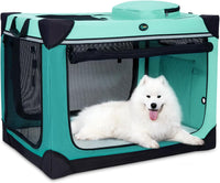 Ownpets Collapsible Dog Crate - Green / L(36"Lx 25"W x 25"H)
