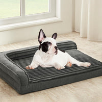Orthopedic Dog Bed for Large Dogs - 30"L x 20"W x 6"Th / Dark Gray
