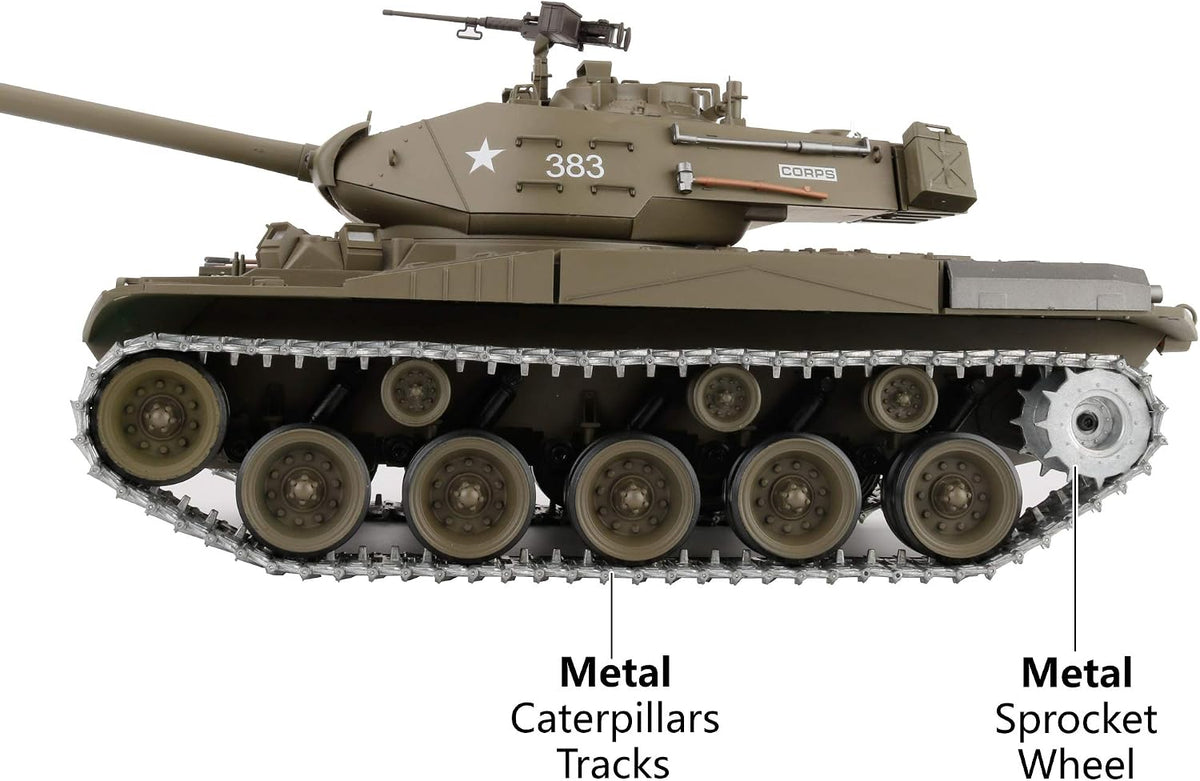 Heng Long 1/16 RC Walker Bulldog tank M41A3, modified edition with metal tracks - view 2