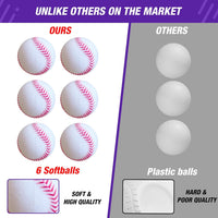 HYES 3-in-1 Baseball Set for kids Auto Pitching Machine – Fun for Kids & Family - Purple - image 3