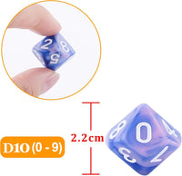 AUSTOR 35 Pieces 20 Sided Dice Polyhedral Dice Set Mixed Color Game - 10 Sideds - image 3