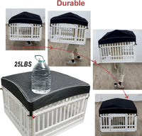Dog Playpen Cover Sun/Rain Proof Top - 36 inch 4 panel black - image 3