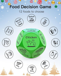 LLYZZ 12-sided food decision dice with engraved dinner options - view 7