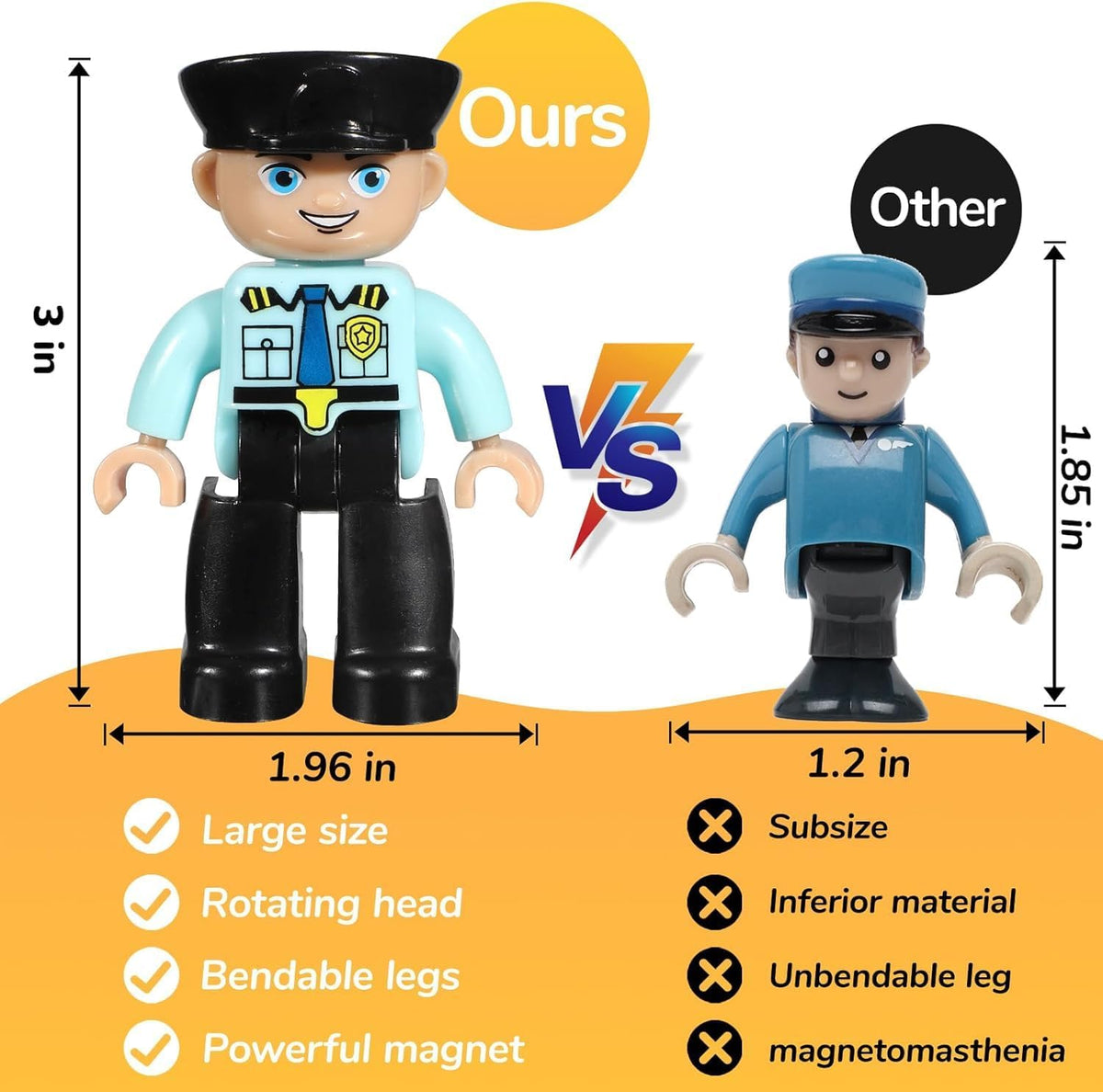 Mruikeny 12 Pieces Large Magnetic Figures for Kids Ages 3 4 5 6 7 8+ – Fun for Kids & Family - Colorful - image 2