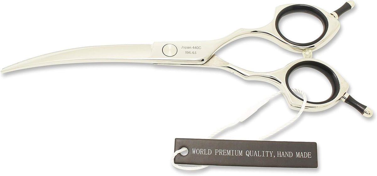 Curved Dog Grooming Scissors, Trimming Face and Paws. - Curved (Large Finger) / 6.5" - image 3