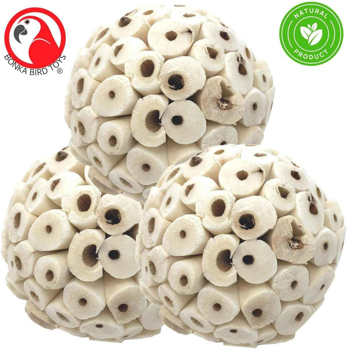 Bonka Bird Toys 2117 Pk6 Sola Atta Balls Foot Talon Craft Part Parrot - Pk3 Sola Atta Balls - image 3